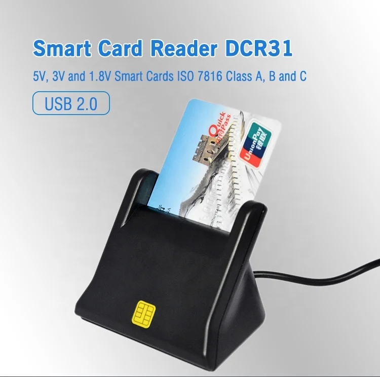 Vertical Design USB EMV Chip Card Reader Writer DCR31