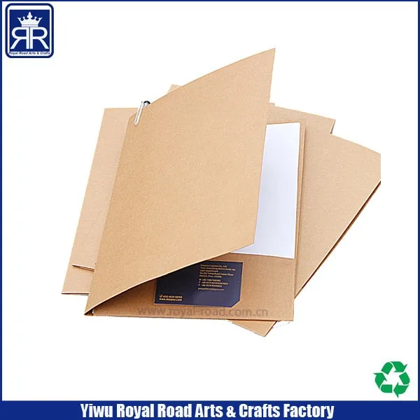 
logo printing handmade brown kraft Paper File Folder 