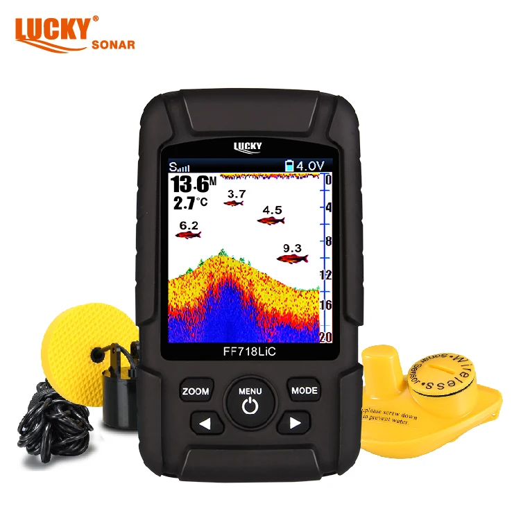 

Hot selling portable wireless fishfinder ecosonda localizador Lucky fish finder sonar