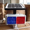 2 Solar LED flash road warning light double side solar strobe traffic light