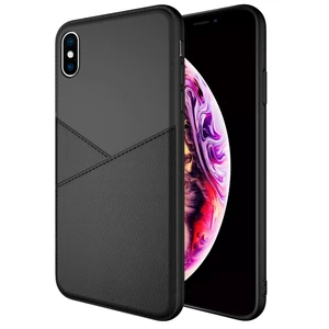 Business Style Back Cover Case Soft TPU Leather Phone Case for iPhone  XS Max