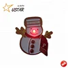 Cheap Customized Christmas Snowman Led Light Up Christmas Lapel Pins blinking pins wholesale