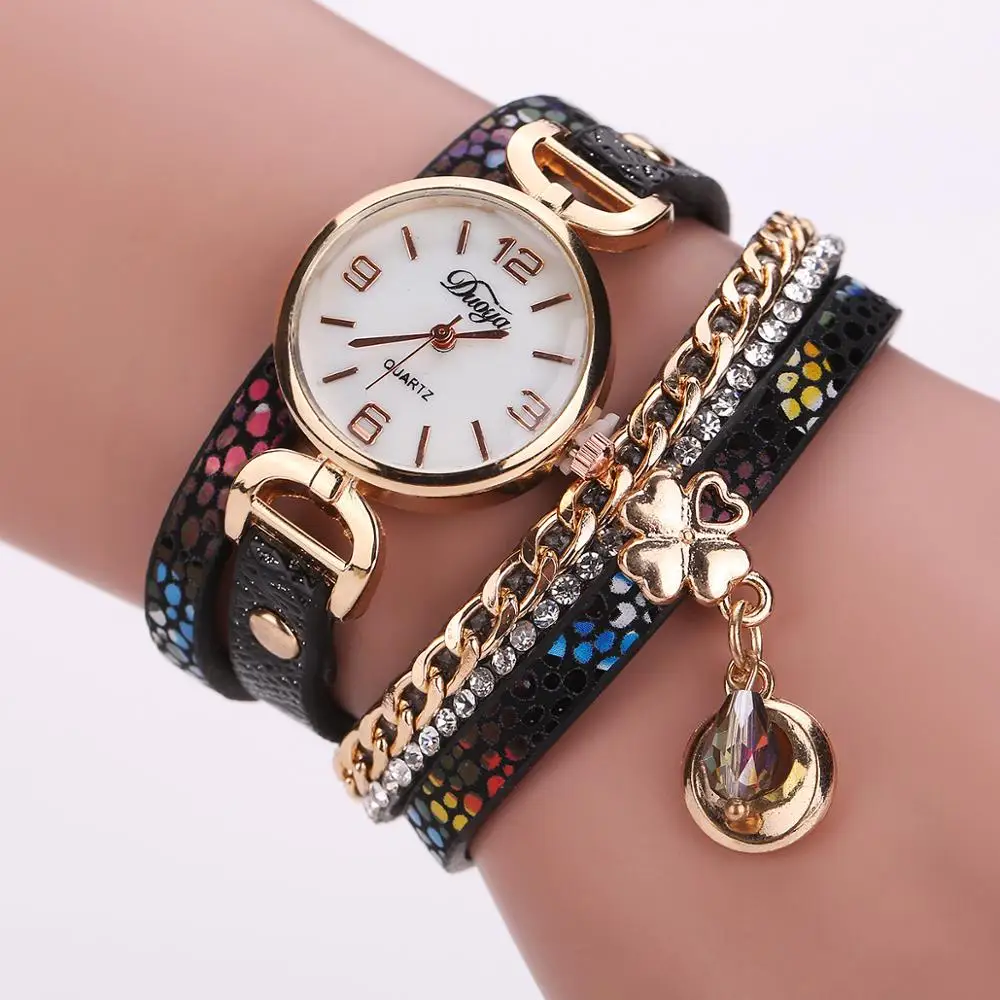 

2019 Fashion Retro Women's Quartz Watches Rhinestone Dial Bracelet Watches Ladies Dress Watch LNW004