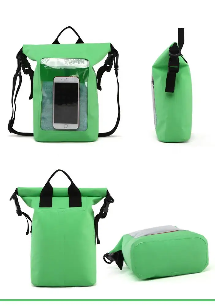 SUPER JOURNEYING Custom Logo Waterproof Outdoor Travel Swimming Hiking Sport Dry Stationery PVC Polyester Shoulder Backpack Bag