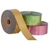 Factory sale Polyester PET Plastic rainbow laminated hologram metallized spangle glitter sequins film roll for shoes hat clothes