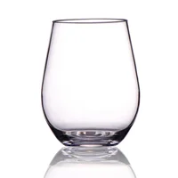 

METIS Transparent decorative stemless 100% tritan customize plastic wine glasses