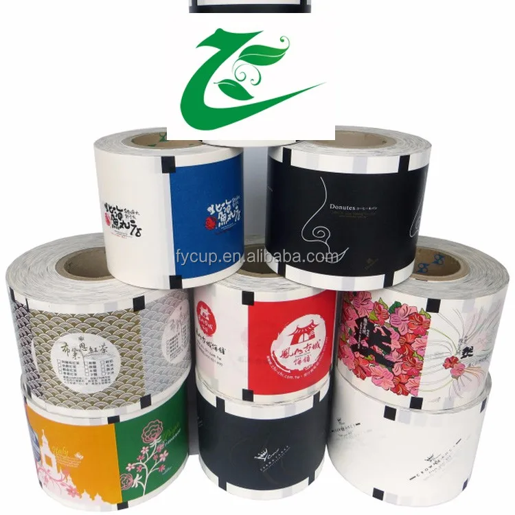 
Customized Logo Acceptable plastic cup sealing film easy peel sealing film pp 