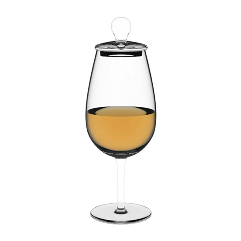 

ALiiSAR quality chinese products crystal whiskey tasting glass with lid