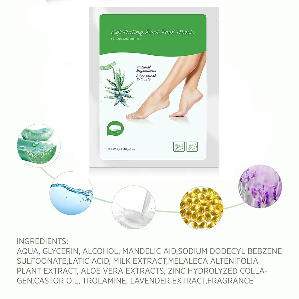 Private Label Aloe Vera Exfoliating Foot Peel Mask Buy Foot Peel Mask,Aloe Vera Foot Mask