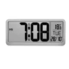 Wholesale digital date time LCD display music alarm clock large size wall clock