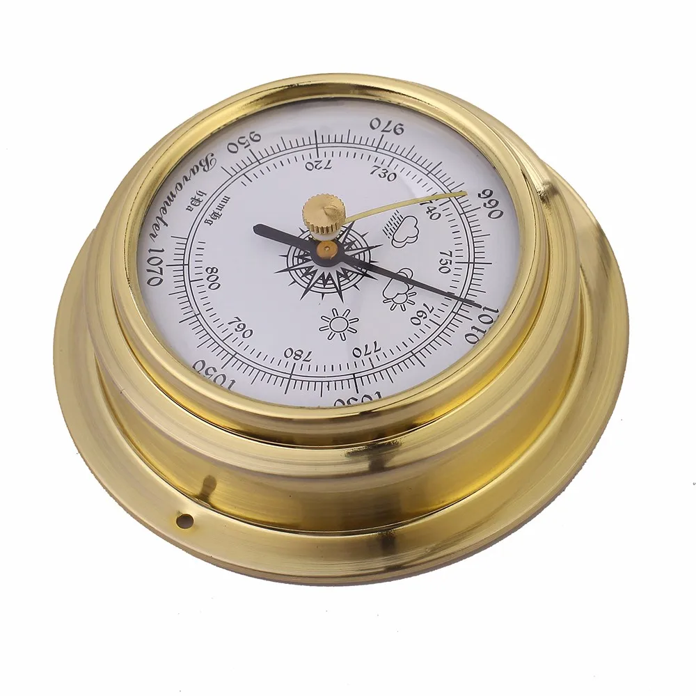 Indoor Outdoor Mechanical Aneroid Brass Marine Barometer - Buy Marine ...