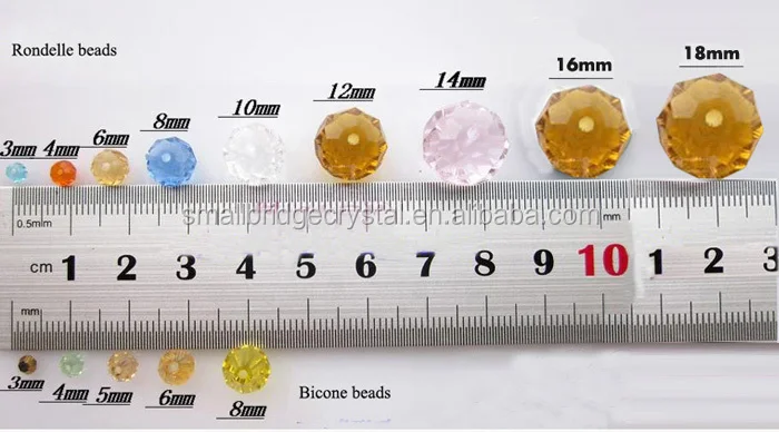 Crystal Bead Size Chart
