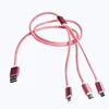 factory wholesale Fast Charging+Data Sync Transfer universal 3 in 1 usb cable