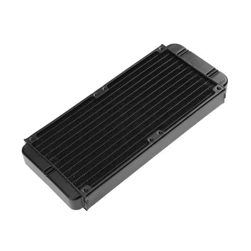 240mm 12-Tube Aluminum Computer Water Cooling Radiator Heat Exchanger for ID 8-10mm tubes for Laptop Desktop computer PC