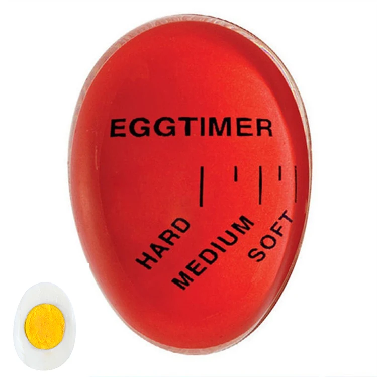 

Best Selling Products Supply Kitchen Artifact Home Gadget Creative Design Eco friendly Eggs Thermometer Color Changing Egg Timer