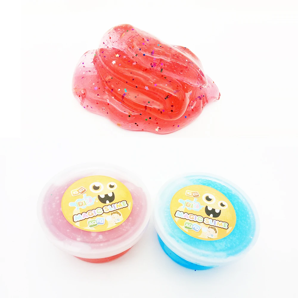 Diy Galaxy Fluffy Slime,24 Pack Soft Egg Slime Colorful Mud Slime