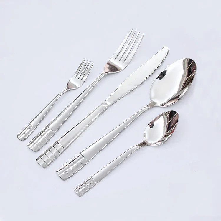 

Luxury silverware knife fork spoon set stainless steel wedding cutlery set