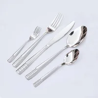 

Luxury best gift silver cutlery silverware set for wedding