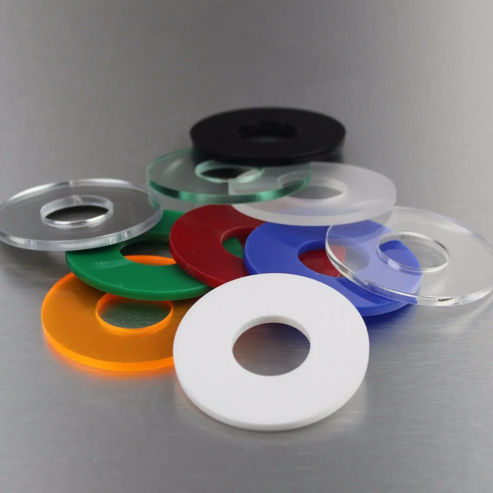 Disc YELLOW Plastic Circles Perspex Laser Cut Acrylic Perspex