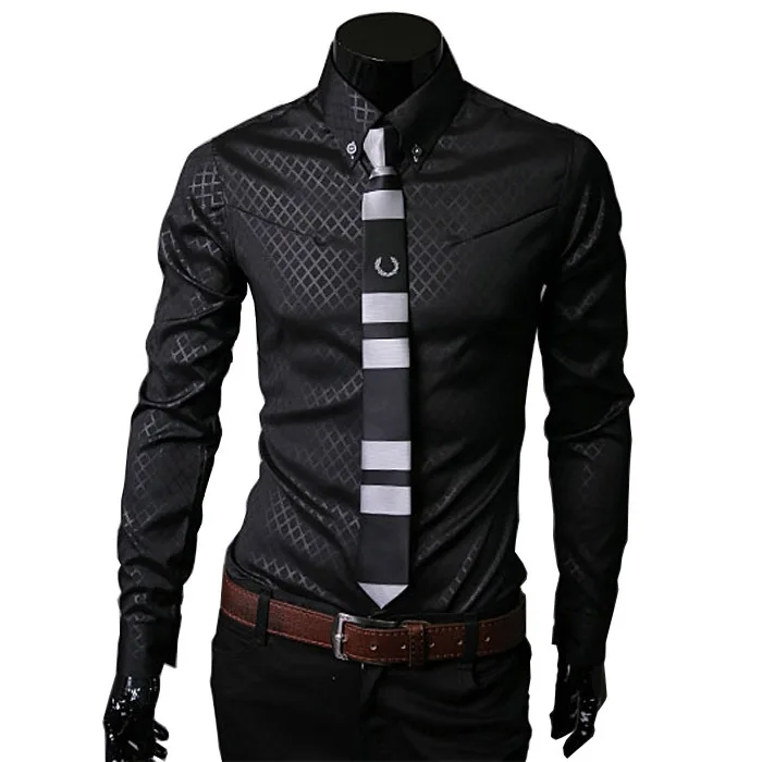 dress shirt and tie,slim fit men 