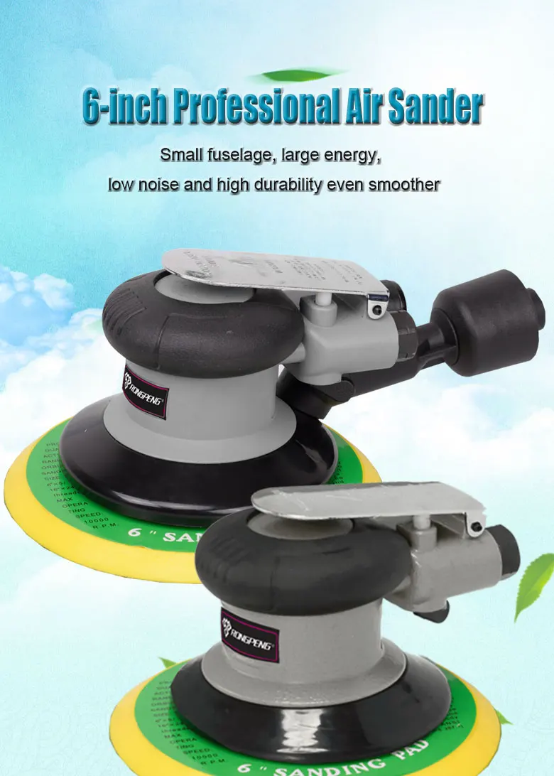 6 Inch Central Vacuum Wooden Floor Sander Machine Air Palm Orbital