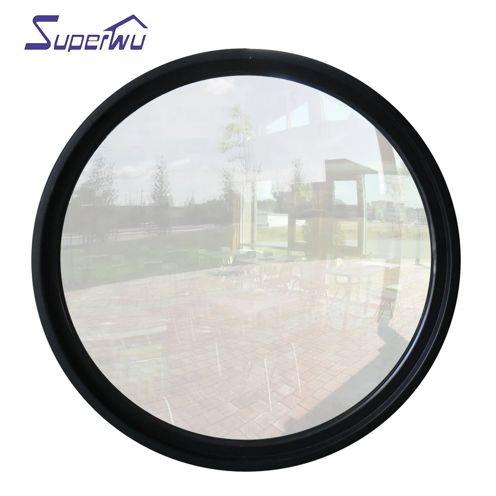 AS2047 NFRC Impact resistance hurricane proof arch fixed round window