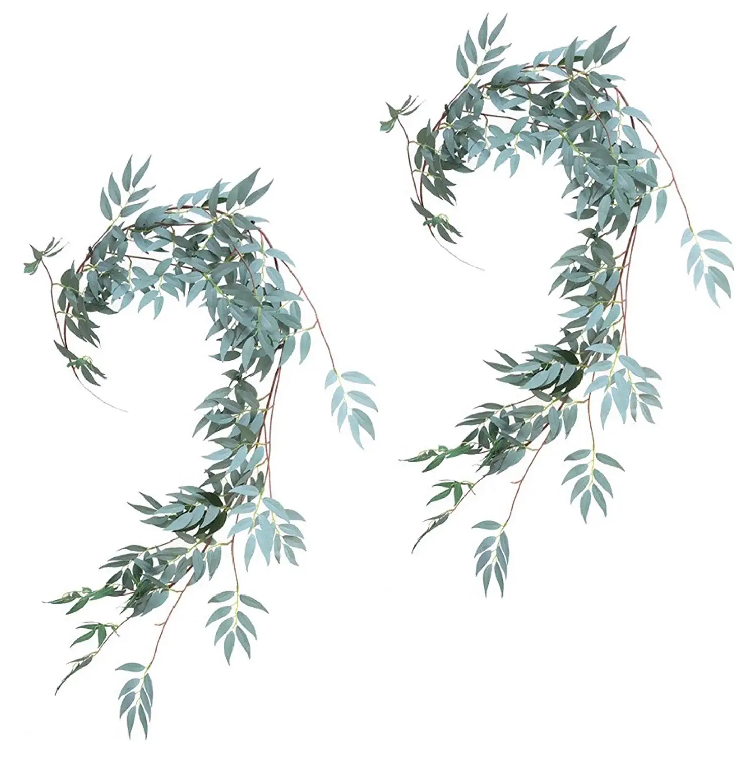 5.7 Feet Artificial Hanging Willow Leaves Vines Faux Willow Artificial