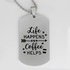 2018 Fashion Jewelry Life Happnes Coffee Helps Engrave Letter Custom Necklace N4079