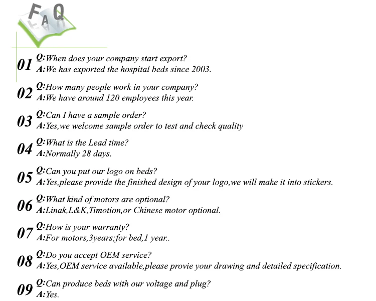 medycon electric hospital beds_FAQ