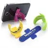 Promotional gift U shape wing Phone Touch U Silicone Phone Holder Custom Slap Silicone multiple mobile Phone Holder