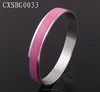 Stainless Steel Round Pink Color Epoxy Bracelet Bangle For Women