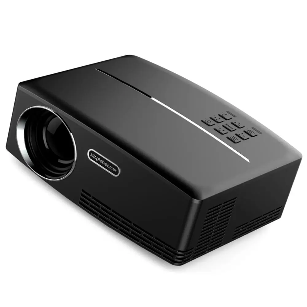 

Smart Home Theater Movie Portable LCD Cinema Video Projector, Black