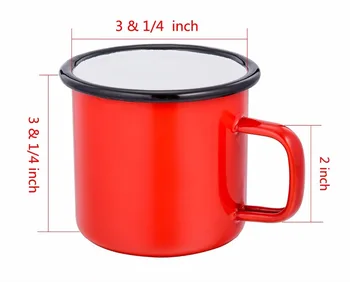 Wholesale Outside Red Color Enamel Mug,Custom Logo ...