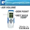 USB Remote probe Hot wire Anemometer with Air Volume Dew point temp. and Wet bulb temp. function Made in Taiwan