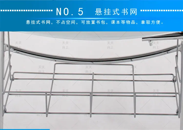 Inspiration Student Chair Large Seat College Chair with Note Taking Table Lecture Hall Book Basket