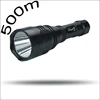 Hunting tactical deep bowl reflector clear circular light spot long distance long range 500m beam distance flashlight