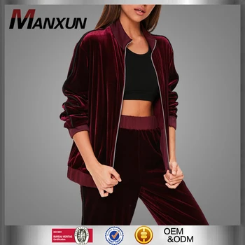 ladies burgundy tracksuit