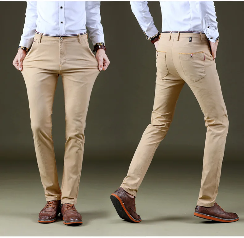 High Quality Wholesale Casual Men Khaki Chino Pants Trousers - Buy ...