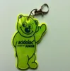 High quality hot selling safety cloth shape Pvc soft reflective pendant with keychain for promotion