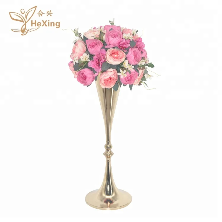 

72CM height fashion metal flower stand wedding decoration road lead metal flower vase table centerpieces trumpet flower stand, Silver /golden/ or customized