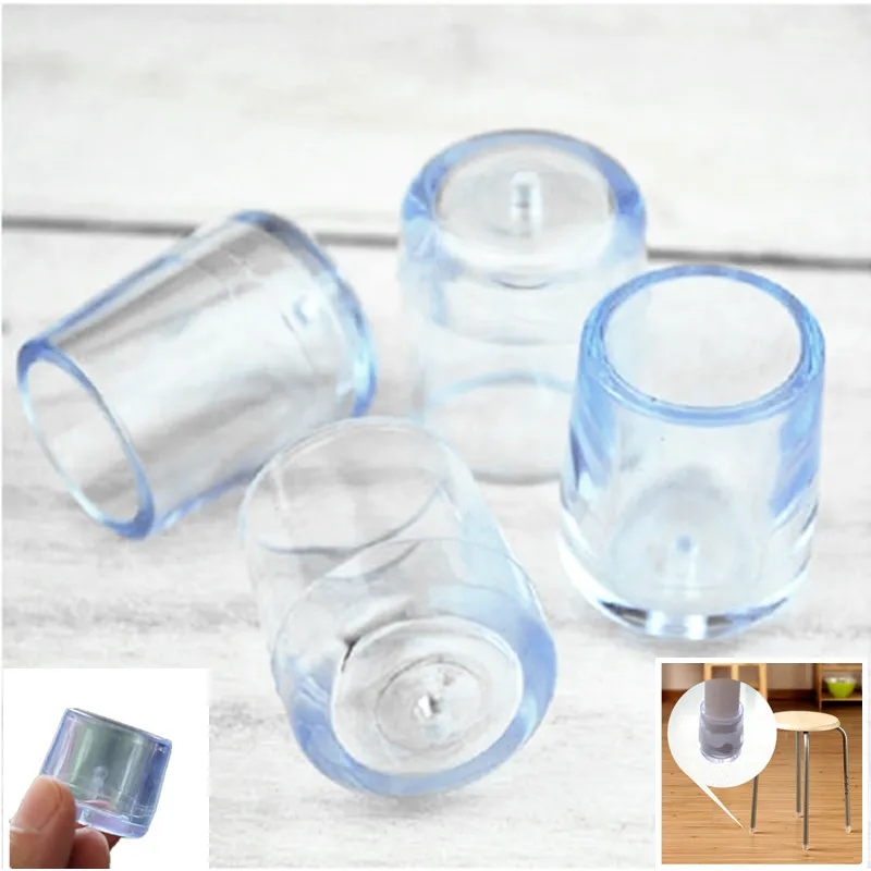 16 Pieces 12 7mm Furniture Legs Rubber Clear Silica Plastic 16 Pieces 12 7mm Furniture Legs Rubber Clear Silica Plastic Floor Protectors Table Chair Leg Socks Caps In Cover From Home Garden