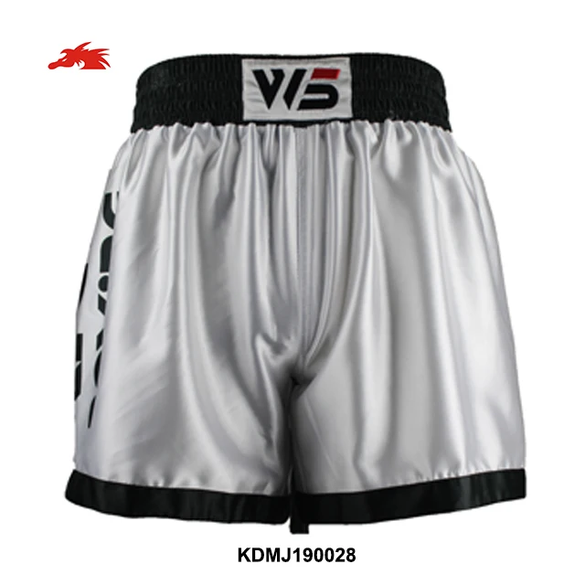 

brand logo satin fighting muay thai kick boxing shorts men