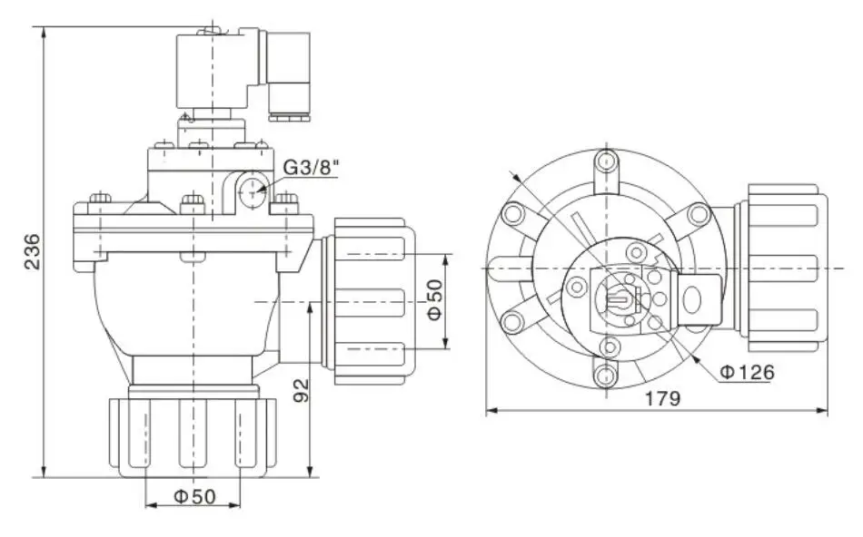 Msgv Valve Pulse-controlled Solenoid Valve Electromagnetic Pulse Valve Right Angle ...