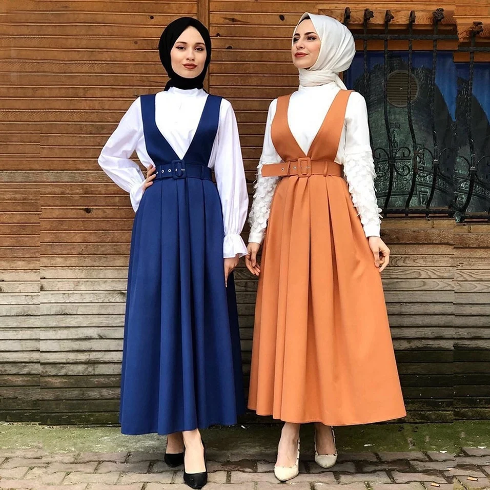 Popular Design Islamic Clothing Fashion Strap Muslim Belt Skirt Abaya Dress