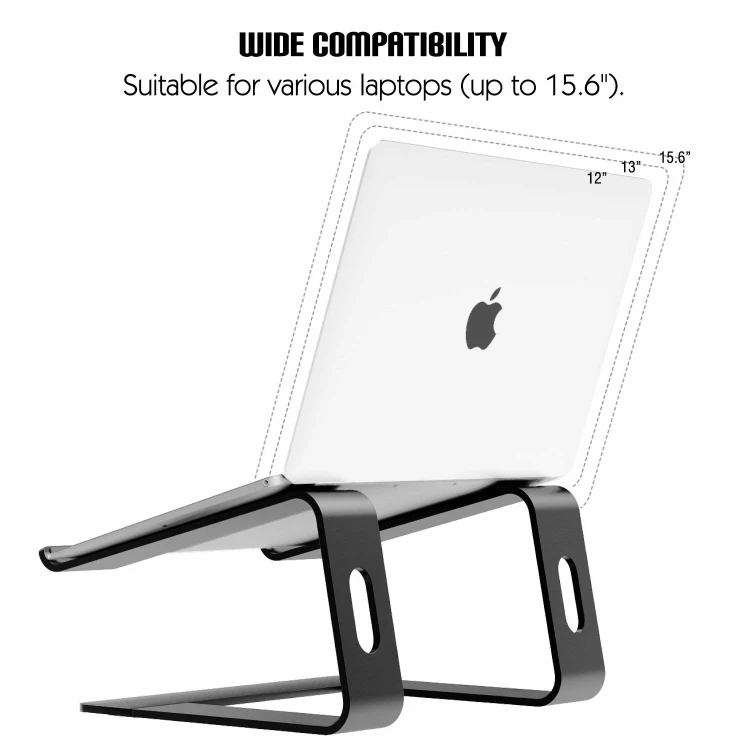 Ergonomic aluminium desk notebook holder detachable laptop stand for MacBook Stand, for  HP, for Lenovo More 10-15.6"Laptops