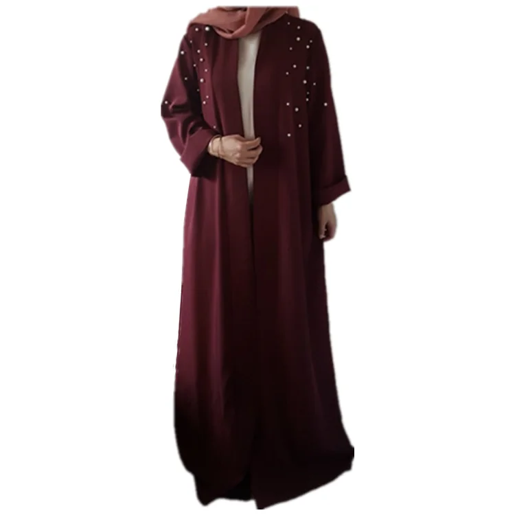 

Top Quality New Model Abaya In Dubai front open abaya dress, Black;wine red;khaki;pink;light blue;dark blue