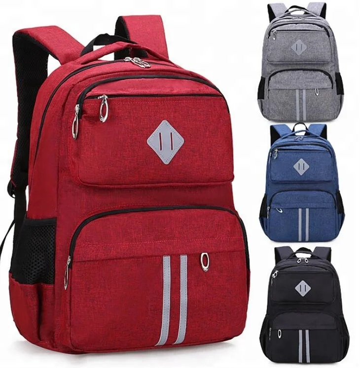 

2019 Back To School Wholesale Cheap Nylon University Children School Bag Low Price Promotion Oxford College Student School Bag, Black/blue/grey/red/customize