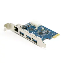20pcs Gigabit Ethernet Network LAN 3 Port USB 3 0 to PCI E Card PC Adapter