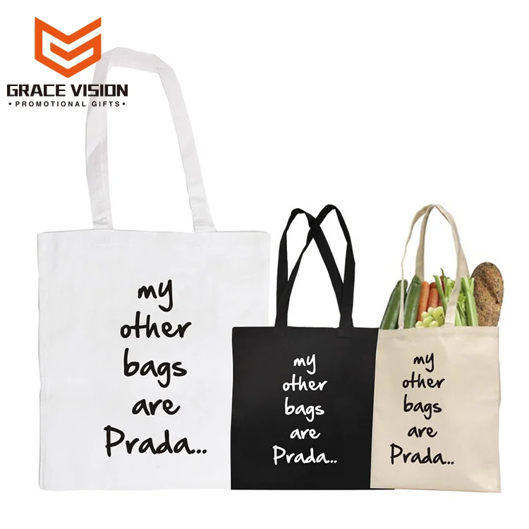 Promotional Custom Logo Printed Recycled Plain White Cotton Canvas Tote Bag Buy Plain White Cotton Bag Canvas Tote Bag Recycled Cotton Bag Product On Alibaba Com