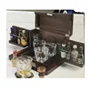 Folded Space Saving Wooden Mini Bar Picnic Time Tabletop Cocktail Set